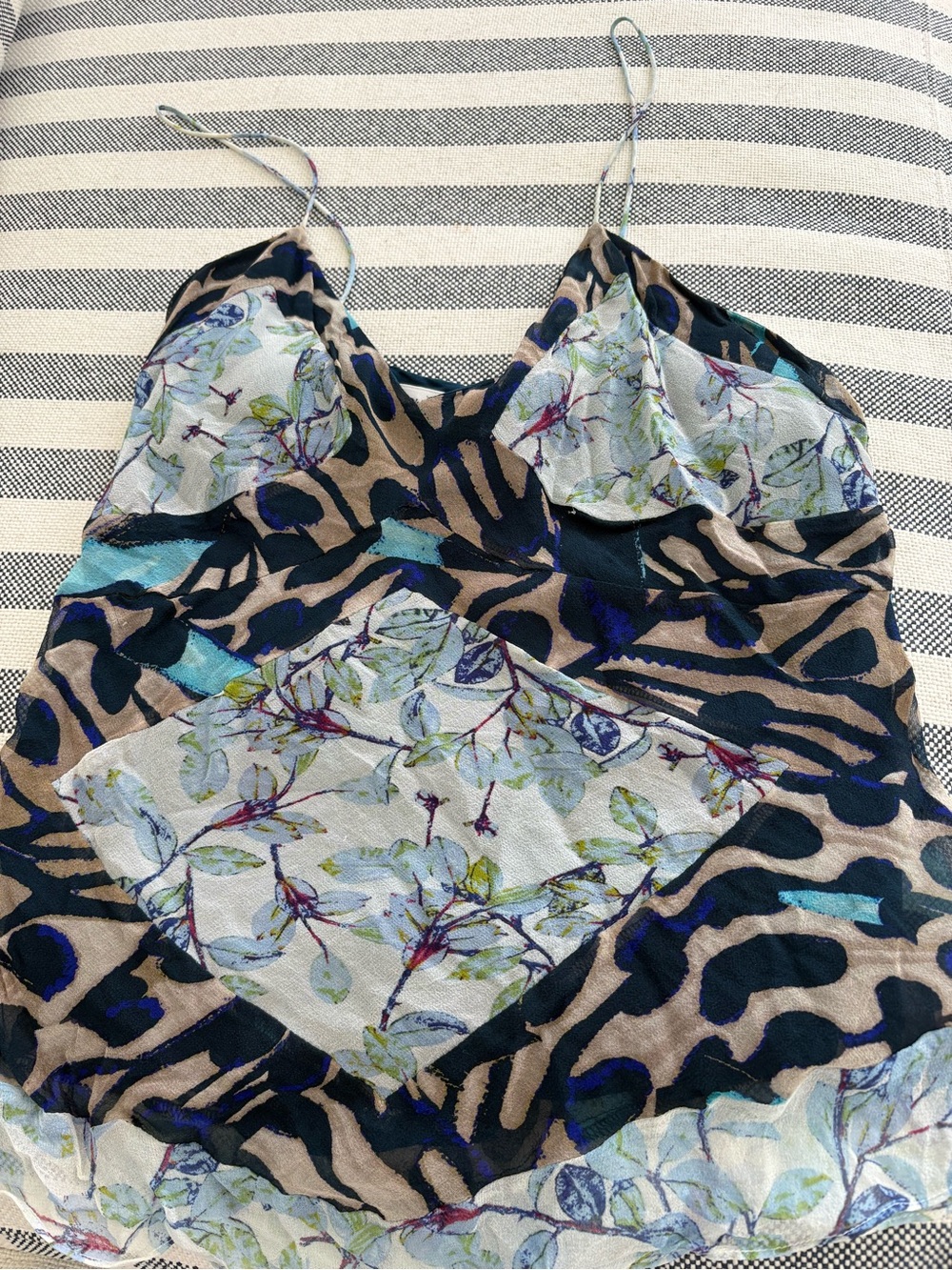Diane von Furstenberg silk tank leopard S